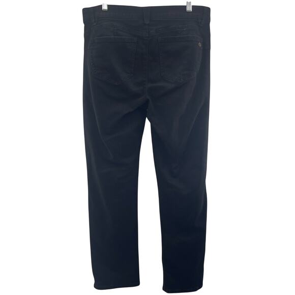 Democracy Woman’s Rich Black Straight Leg Stretch Denim Jeans Size 14 - Picture 13 of 16